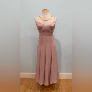 Express Pink Satin-Look Dress